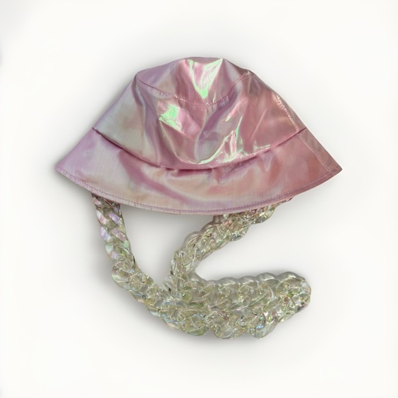 Eugenia Kim Satin Yuki Chain Hat Pink One Size NWT main image 5